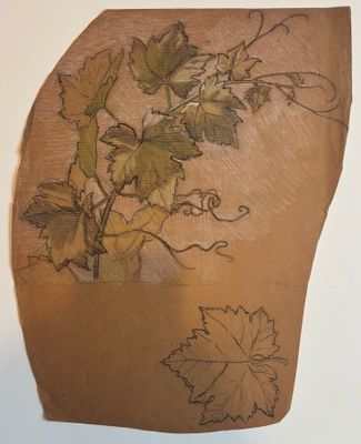 Jos Henri PONCHIN (1897 - 1981), "Étude de feuillage".