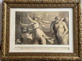 une vieille photo représentant une femme et deux hommes dans un décor boisé