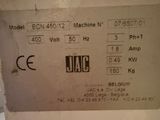 a label on the side of a machine that says jac