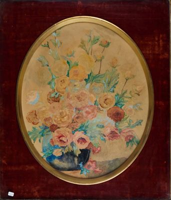 une image d'une peinture de fleurs dans un vase