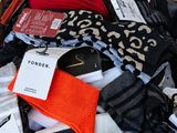 many pairs of socks and socks that are in a box