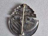 an image of a silver brooch with a leaf on it