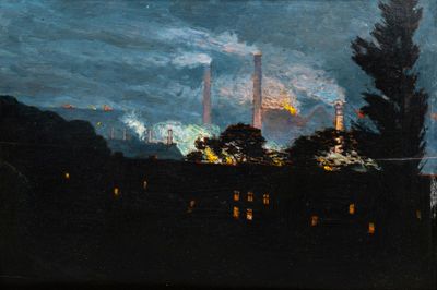Omer COPPENS (1864-1926). Usine dans la nuit
