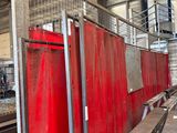 an image of a red partition in a factory