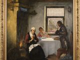 an image of a painting of two women sitting at a table