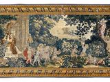 an image of a tapestry hanging on a wall in a room