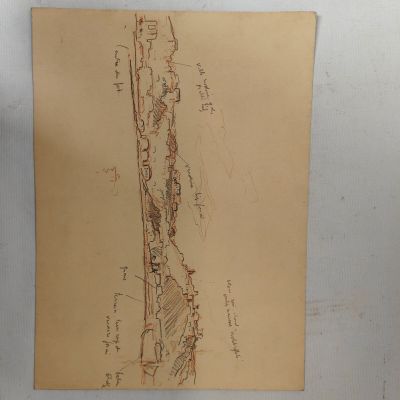 a piece of paper with a drawing of a map on it