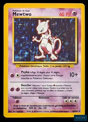 un gros plan d'une carte Pokémon représentant un chat