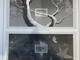 a picture of a picture of a tree and a picture of a picture of a bird