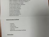 a paper that has a list of items on it