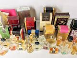 many different types of perfumes on the table