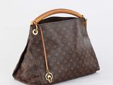 louis vuitton brown monogram canvas and leather handbag