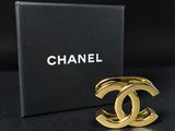 chanel gold plated ring with box