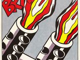an image of a poster with flames coming out of it