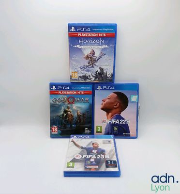 sony playstation ps4 game bundle with two games and a controller