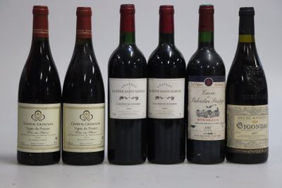 Un lot de de 6 bouteilles comprenant 2 bouteilles Château Gigognan 200 - Photo 1