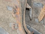 a close up of a pair of shoes that are on the ground