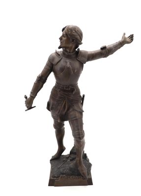 Eugène MARIOTON (1854 - 1933) Portrait de Jeanne d'Arc en ar…