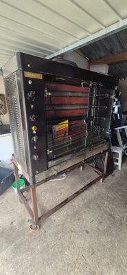 an image of a commercial oven in a garage