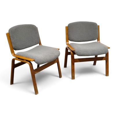 pair of mid century danish lounge chairs, 1960s