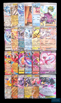 beaucoup de cartes pokemon sur la table