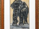 an image of a drawing of two elephants standing next to each other