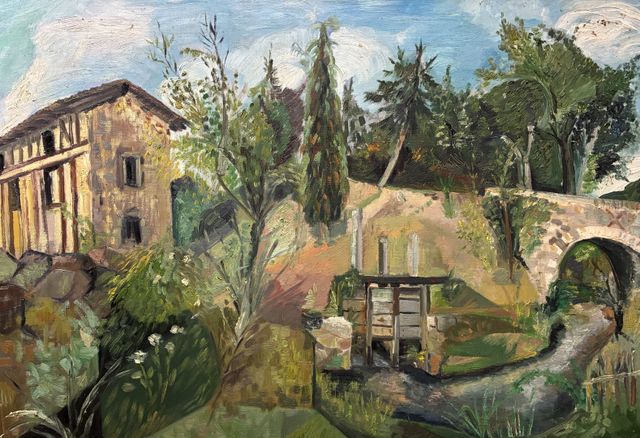 Michèle GRANET CASTETS (1934-2025) « Paysage Limousin ». Huile su...