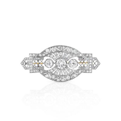 an art deco diamond and white gold ring