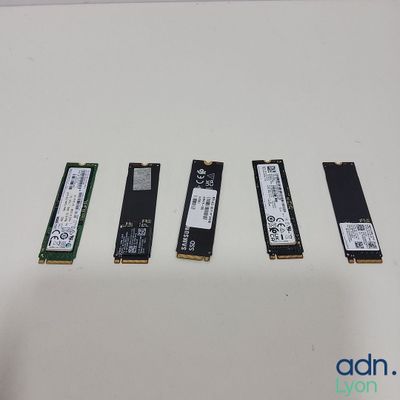 a close up of four different types of ram cards on a table