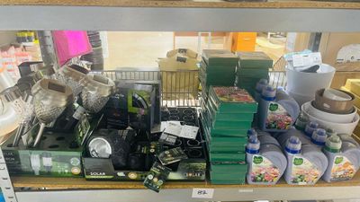many items on the shelves in the store
