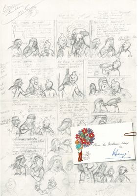 dessin représentant un groupe de personnes dans diverses poses