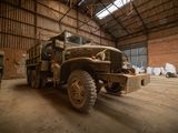 a large truck that is parked inside of a building
