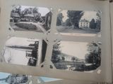pictures of old houses on display in a book