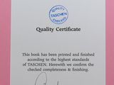 a certificate on a pink background that says taschenn
