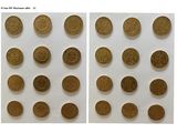 deux photos représentant différents types de pièces de monnaie sur un fond blanc
