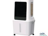 an image of a white air cooler sitting on top of a white table