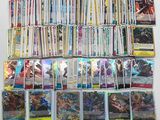 a collection of pokemon trading cards on a table