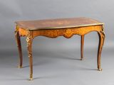 an image of a small table with a wooden top and legs
