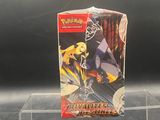 display case for a pokemon card game with a picture of a pokemon figure