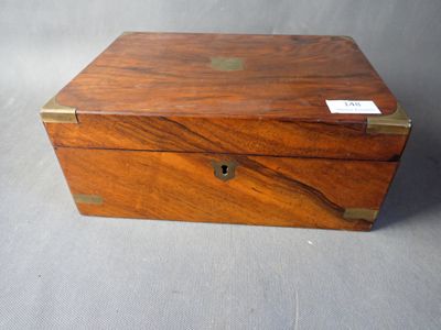 Ecritoire en placage, 13x29,5x21,5 cm (accidents à l'intérieur, manque - Photo 1