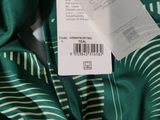 an image of a green and white striped shirt with a price tag on it