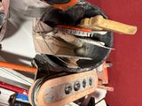a picture of a cluttered kitchen counter with tools in it