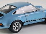 blue porsche 911 carros with black rims on a white background