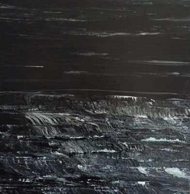 N. HILAIRE, « Variation paysage » II, Technique mixte, 80 x …