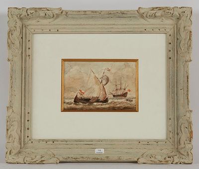 une image d'une image d'une peinture d'un bateau dans l'eau