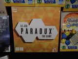 a board game called paradox on display in a store