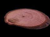 a piece of wood that has been cut in half