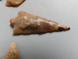 four pieces of food that are sitting on a table
