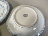 two plates that are sitting on a table