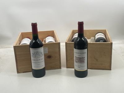 12 bouteilles 6 bts Les Graves de Brignac 2008 et 6 bts La C…